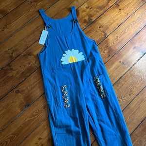 NWT fun, floral overalls